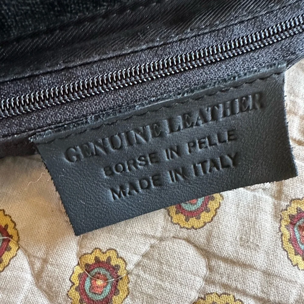 Borse in Pelle Black Leather Bag Made in Italy - Picture 5 of 6